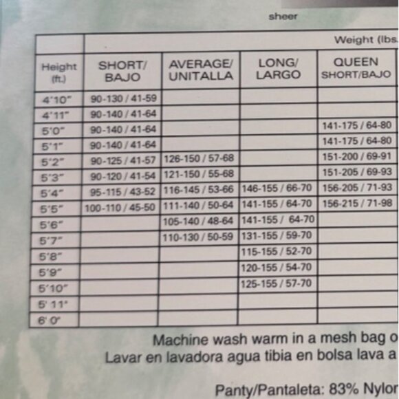 Sheer Caress Control Top Silk Sheer Pantyhose Color Smoke Grey Sandalfoot Size M - Picture 6 of 9